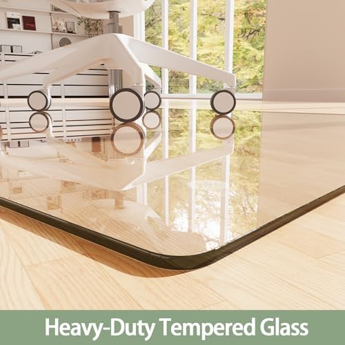 Tempered Glass Chair Mat for Carpet 72"x54", Floor Protector - Image 2