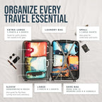 TRIPPED Travel Gear Large Compression Packing Cubes 7-Piece Set - Image 2