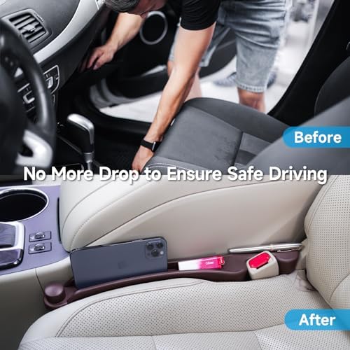 Givifive Car Seat Gap Filler Organizer 2Pack Soft Foam 3IN1 Multifunctional - Image 2