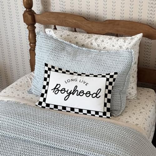 Long Live Boyhood Boys Room Throw Pillow Cover 12x20, Playroom Kids Throw - Image 6