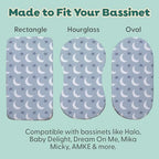 The Peanutshell Soft Cloud Baby Bassinet Sheets Boy Girl 4pk - Image 4