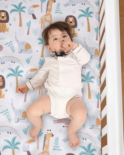 Baby Crib Sheets for Boys Girls, Toddler Bed Sheets Fitted for 52x28 Inch - Image 3