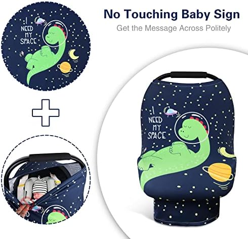 Metplus Baby Car Seat Cover, No Touch Sign Carseat Canopy & Nursing Covers - Image 2