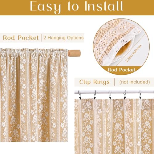 ASPMIZ Linen Curtains for Living Room Double Layer Curtains - Image 4