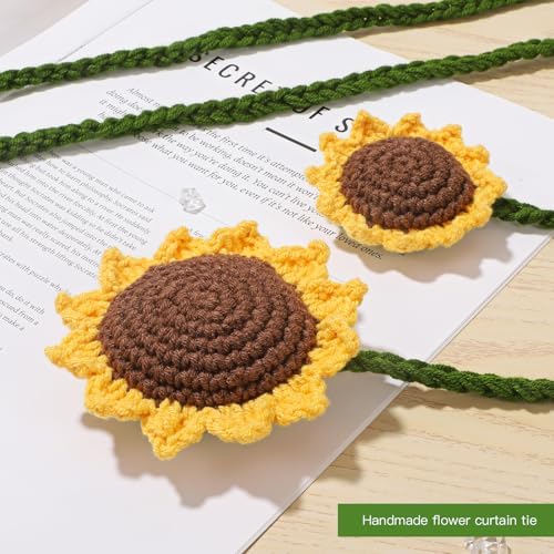 2 Pack Boho Handmade Flower Curtain Tiebacks & Holdbacks - Image 6
