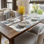 Artoid Mode Floral Vinyl Plistic Placemats Set of 6, Washable Heat Resistant - Image 5