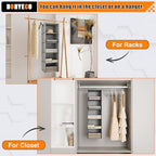 Hanging Closet Organizer 5-Shelf, Oxford Linen Wardrobe Storage - Image 5