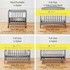 Halo Mini Crib Breathable Mesh Liner, Classic 3mm Mesh, Size 4M Covers 4 Sides - Image 2