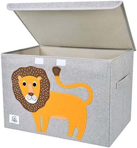 Large Toy Box Storage with Lid, Foldable Fabric Toy Chest Storage by CLCROBD