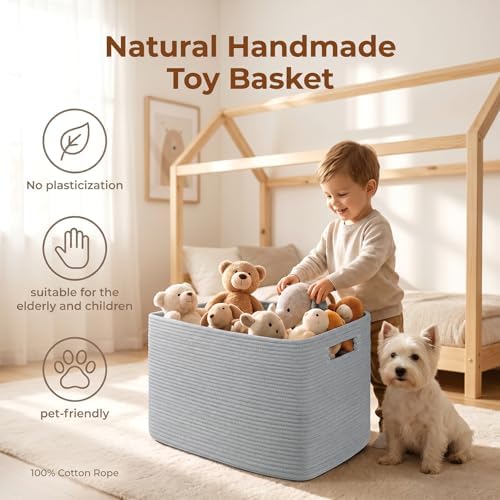 OIAHOMY 75L Large Blanket Basket Woven Storage Basket - Image 5