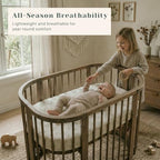 3 Pack Baby Muslin Bassinet Sheets - Image 3