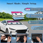 Car Windshield Sun Shade, Universal Fit Compact Sedan SUV, Cute Pink - Image 4