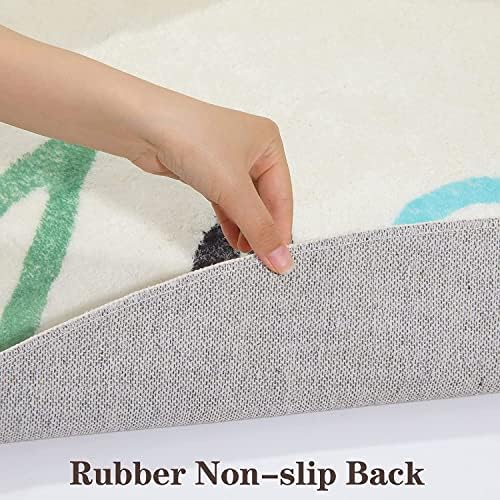 Topotdor Round ABC Area Rug, 71 Inch Soft Floor Carpet - Image 5
