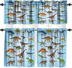 Dinosaur Valance Curtains for Boys Girls Room, ABC Alphabet Dinosaur Pattern by Unknown