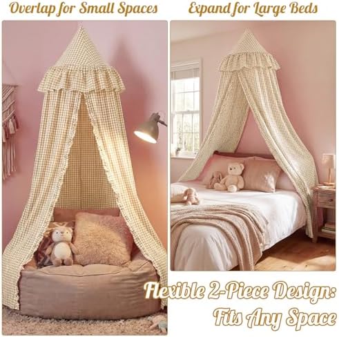 SmoothNovelty Gingham Plaid Bed Canopy - Image 5