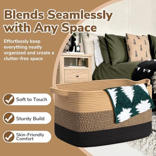 Goodpick Large Woven Blanket Basket - Image 5