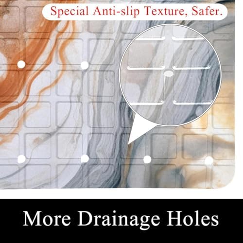 Non Slip Bathtub and Shower Mat 26.8x15.1 inch, Bath Mat - Image 2