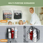 Greentainer 2 Pack Bath Toy Storage Organizer, Large Rustproof Metal Wire Basket - Image 6