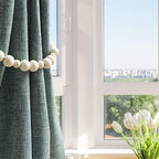 4 Pcs Wood Bead Curtain Tiebacks Curtain Ties Curtain Holdbacks Curtain Tie - Image 4