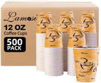 Lamosi 500 Pack 12 oz Coffee Cups, Disposable Paper Cups No Lids by BuyNow