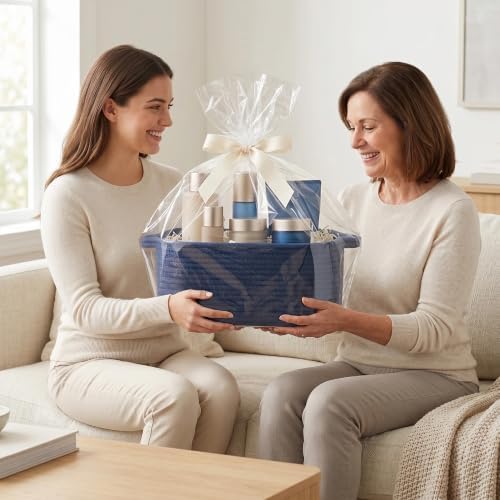 Large Blue Storage Basket, 16.5" x 12.5" x 7" Big Gift Basket Empty, - Image 3