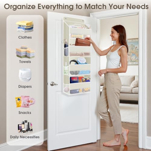 2 Pcs Over The Door Organizer Large Capacity Hanging Storage Room Organizer - Image 6