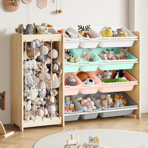 EXPERLAM Kids Toy Storage Organizer, 2-in-1 Stuffed Animal Storage & Toy by EXPERLAM