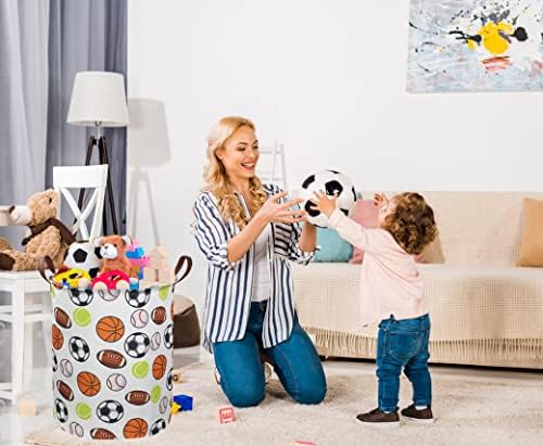 Kids Laundry Basket, Basketball Laundry Hamper Collapsible Baby Storage Baskets - Image 4