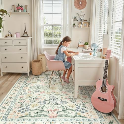 Lahome Boho Rugs for Living Room, Washable Large 8x10 Area Rugs for Bedroom - Image 3
