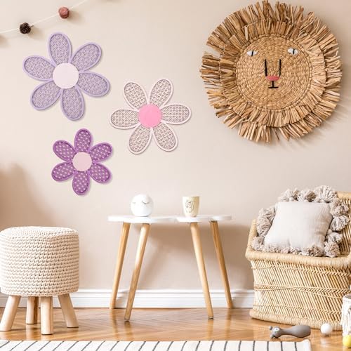 Maitys 3 Pcs Boho Daisy Flower Wall Decor Nursery Art - Image 5