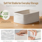 5 Pack Small Woven Storage Baskets - Image 3