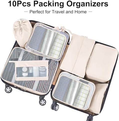 Packing Cubes for Travel 10 Set Luggage Organizer Bags - Image 2