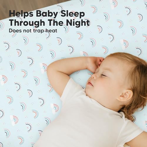 2pk Mini Crib Sheets Fitted 38x26 Pack N Play Mattress Sheet - Image 5