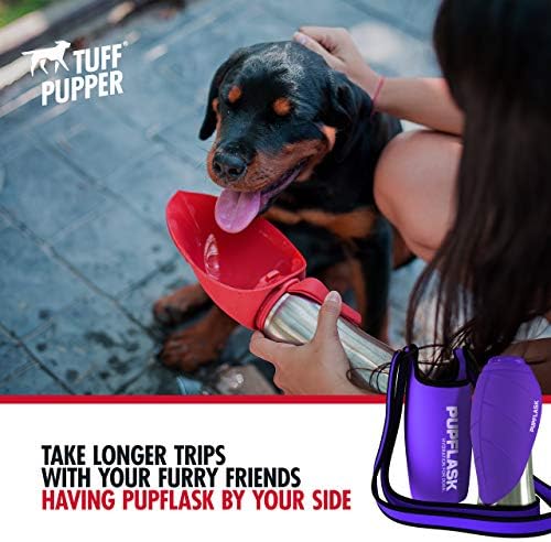 Tuff Pupper PupFlask Insulated Neoprene Dog Water Bottle Holder Sling - Image 3
