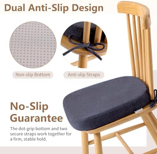 Chair Cushions for Dining Chairs, Washable Chair Pads, 2 Pack - Image 4