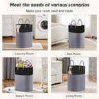 Laundry Basket, Woven Cotton Rope Laundry Hamper, Versatile Storage - Image 5