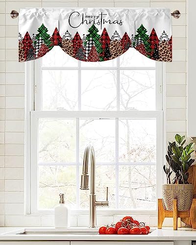 Merry Christmas Blackout Tie Up Valance Curtains - Image 2