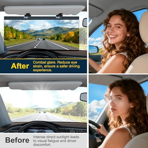 Veharvim Sun Visor Extender for Car, Visor Extender Attachment for Car - Image 2