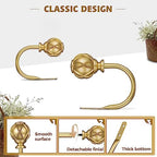 KAMANINA Decorative Curtain Drapery Holdbacks, Wall Mounted, 2 Pack Gold - Image 3