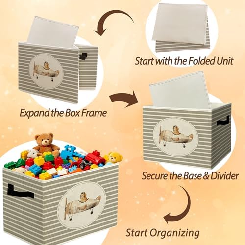 Rustic Golden Retriever Airplane Storage Bins Boxes - Image 6