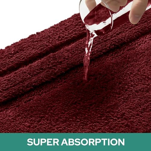 HOMEIDEAS Bathroom Rugs Sets 2 Piece, Super Soft and Absorbent Non Slip - Image 4