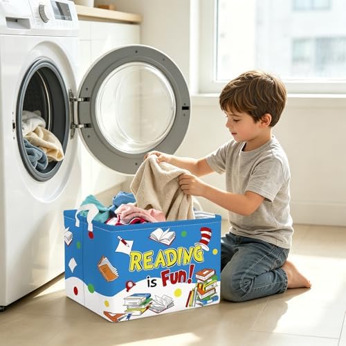 Clastyle Large Reading Corner School Classroom Book Basket Toy Nursery Bin - Image 5