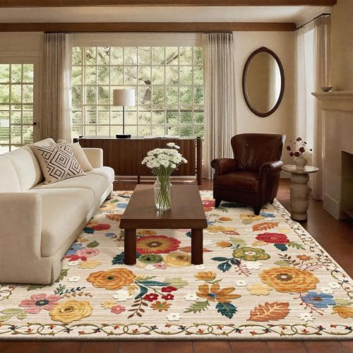 6x9 Area Rug for Living Room: Washable Bedroom Rug Non Slip Low Pile Carpet - Image 3