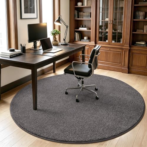 Keeko Round Area Rug 4ft for Living Room Bedroom, Soft Washable Circle Rug - Image 6