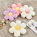 Kcvvcr Purple Flower Pillow, 14.9" Cute Flower Shaped Floor Pillow, Aesthetic - Image 3