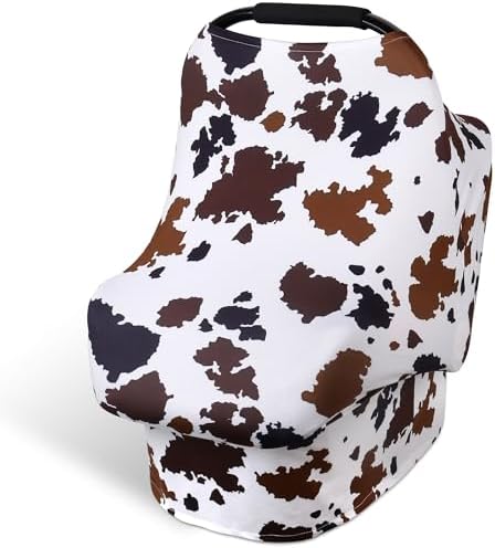 Rquite 4-in-1 Baby Car Seat Canopy, Stretchy Nursing Breastfeeding Cover by Rquite