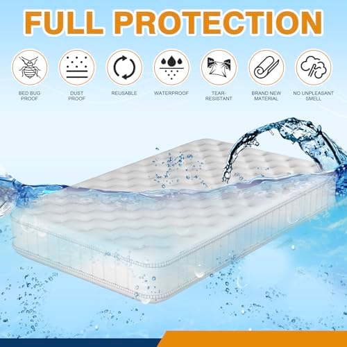 2 PK Twin/Full Mattress Bags for Moving Storage, Waterproof Plastic Full Size - Image 3