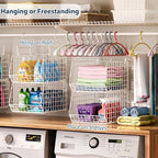 6 Tier Extended Depth Hanging Closet Organizer, Closet Storage Hanging Shelves - Image 2