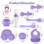 Silicone Baby Feeding Set, Miicasa Baby Led Weaning Supplies Kit - Image 4