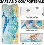 LNOND Bath Mat for Tub for Kids, Whales and Fish Bathtub Mat, Kids Bath Mats - Image 5